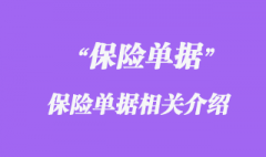 保險單據 保險單據