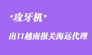 上海企業(yè)攻牙機出口越南報關(guān)海運代理