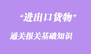 進(jìn)出口貨物通關(guān)報關(guān)基礎(chǔ)知識